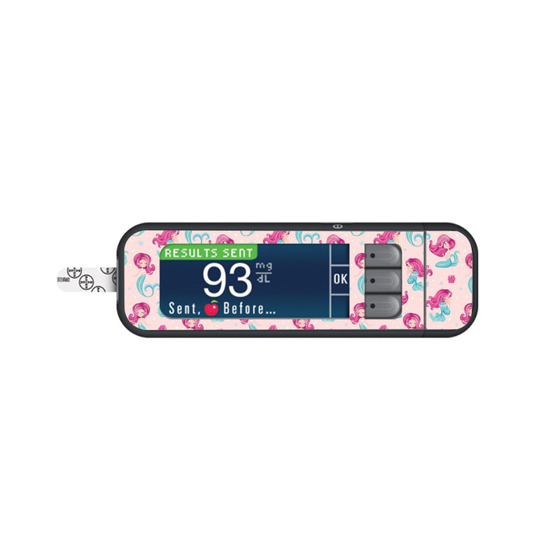 Peelz Lovely Mermaids Sticker for Bayer Contour Next Glucometer Peelz/Stickers White Smoke