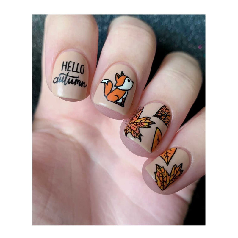 UberChic Beauty Lovely Leaves-04 Stamping Plate Rosy Brown