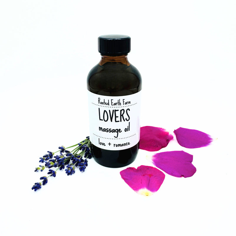 Rooted Earth Farm + Apothecary Lovers Massage Oil Bath + Body Oils White Smoke