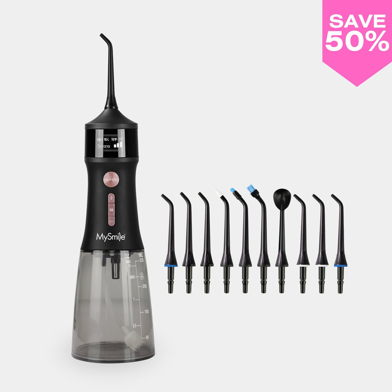 MySmile LP221 Cordless Water Flosser with Refill Jet Tips Bundle Lavender