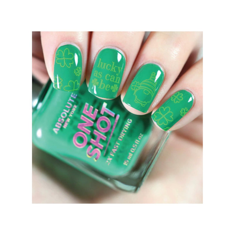 UberChic Beauty St Patrick's Day-05 Stamping Plate Medium Sea Green