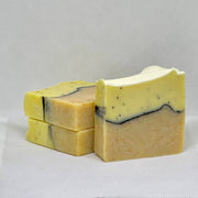 Lustful Bath, LLC LEMON POPPYSEED HANDCRAFTED SOAP Cold Process Soap Gray