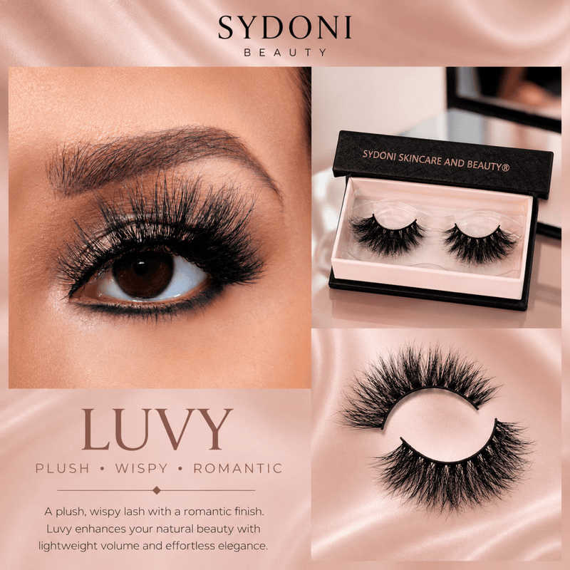 Sydoni Skincare and Beauty SYDONI "LUVY" LUXURY MINK LASHES – Plush, Wispy, Romantic Mink Lashes Wheat