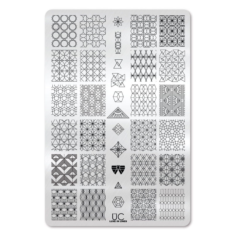 UberChic Beauty Luxe In Lines Stamping Plate Light Gray