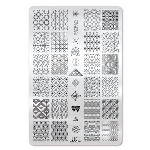 UberChic Beauty Luxe In Lines Stamping Plate Light Gray