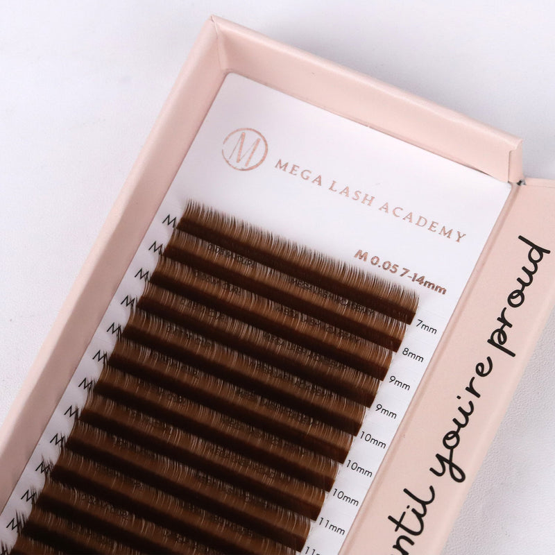 Mega Lash Academy Brown Cashmere Volume - Caramel Lash Trays Black 0.03 / J / Mixed 7-14 mm,0.03 / B / Mixed 7-14 mm,0.03 / CC / Mixed 7-14 mm,0.03 / CC / Mixed 10-16 mm,0.03 / CC / Mixed 8-9-10-11 mm,0.03 / CC / Mixed 12-13-14-15 mm,0.03 / D / Mixed 7-14 mm,0.03 / D / Mixed 10-16 mm,0.03 / D / Mixed 8-9-10-11 mm,0.03 /