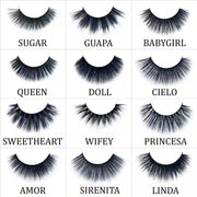 Prolux Cosmetics Faux Mink False Eyelashes Eyelashes White Smoke #1-Sugar,#2-Guapa,#3-Babygirl,#4-Queen,#5-Doll,#6-Cielo,#7-Sweetheart,#8-Wifey,#9-Princesa,#10-Amor,#11-Sirenita,#12-Linda