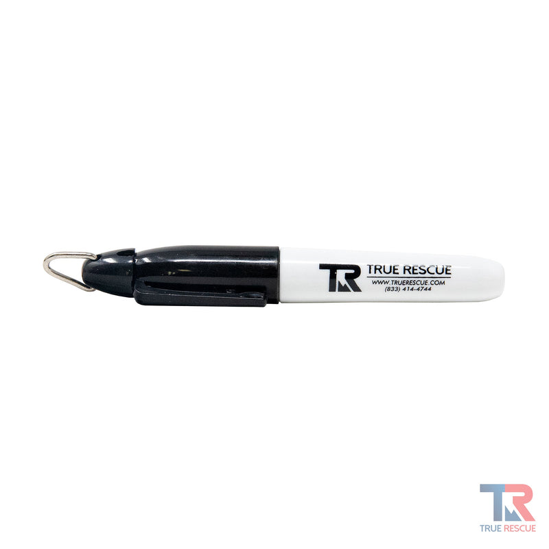 True Rescue Mini Permanent Marker Bleeding Control Black