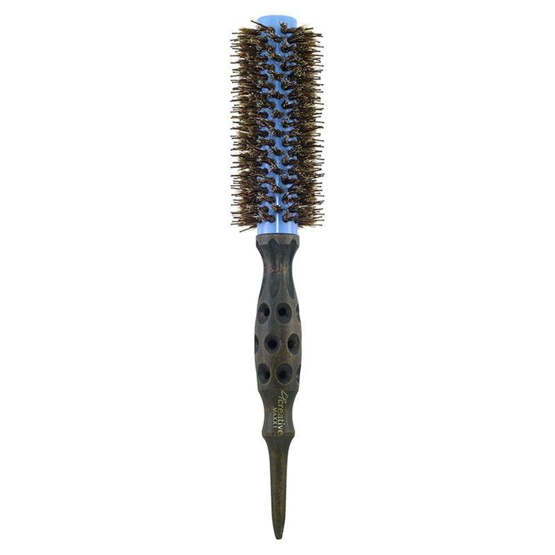 Creative Pro Hair Tools Maxx Wood and Ceramic Round Hair Brush Hair Brush White Smoke Maxx 201 Point-1.75"