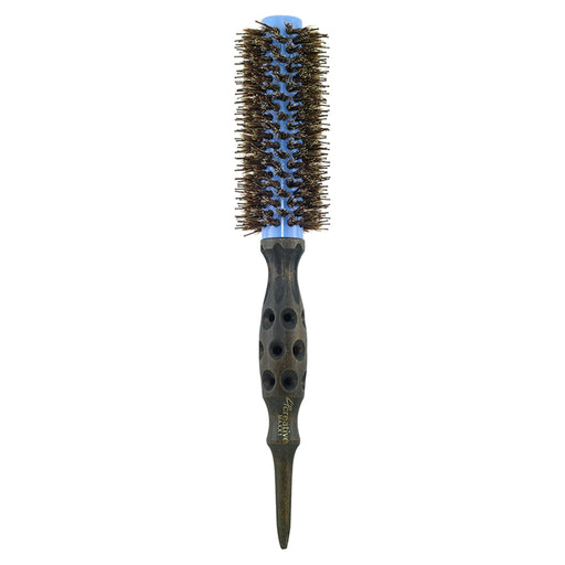 Creative Pro Hair Tools Maxx Wood and Ceramic Round Hair Brush Hair Brush White Smoke Maxx 201 Point-1.75"
