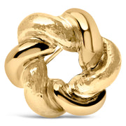 Bids.com 18K Yellow Gold Sculpted Knot Brooch Accessories White Smoke Yellow.Gold