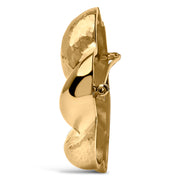 Bids.com 18K Yellow Gold Sculpted Knot Brooch Accessories White Smoke Yellow.Gold