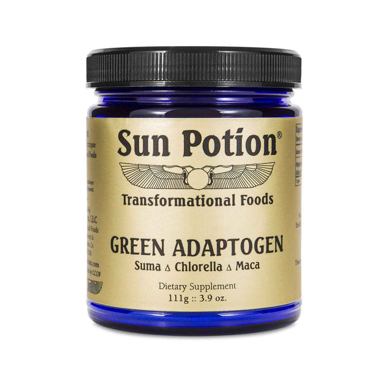 Sun Potion Green Adaptogen (Suma, Maca, Chlorella Blend) Adaptogen Dark Slate Gray 111g Jar