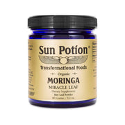 Sun Potion Moringa Leaf Powder (Organic) Adaptogen Wheat 90g Jar