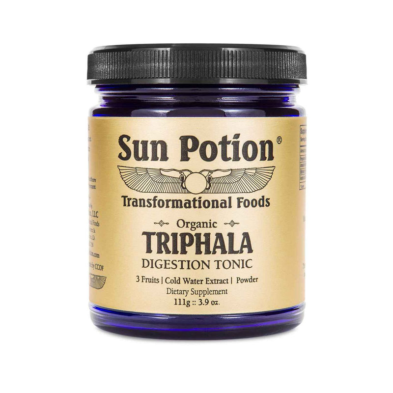 Sun Potion Triphala (Organic Cold Water Extract Powder) Superfood Wheat 111g Jar