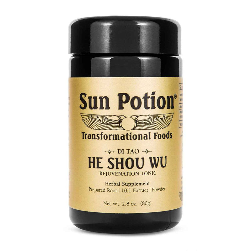 Sun Potion He Shou Wu (Wildcrafted) Adaptogen Black 80g Jar