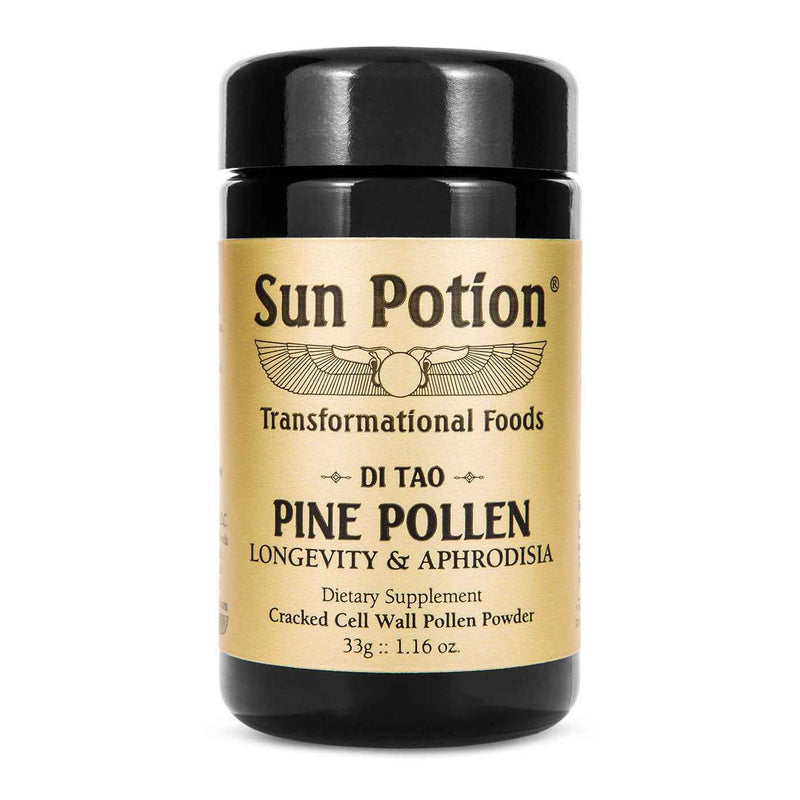 Sun Potion Mason Pine Pollen (Wildcrafted) Adaptogen Black 33g Jar