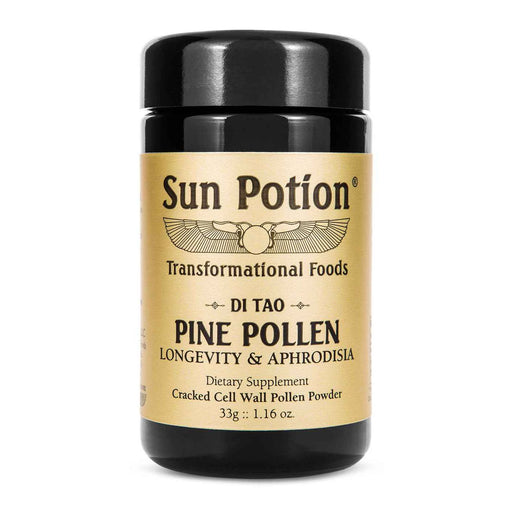 Sun Potion Mason Pine Pollen (Wildcrafted) Adaptogen Black 33g Jar