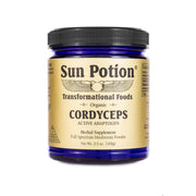 Sun Potion Cordyceps Mushroom Powder (Organic) Adaptogen Dark Slate Gray 100g Jar