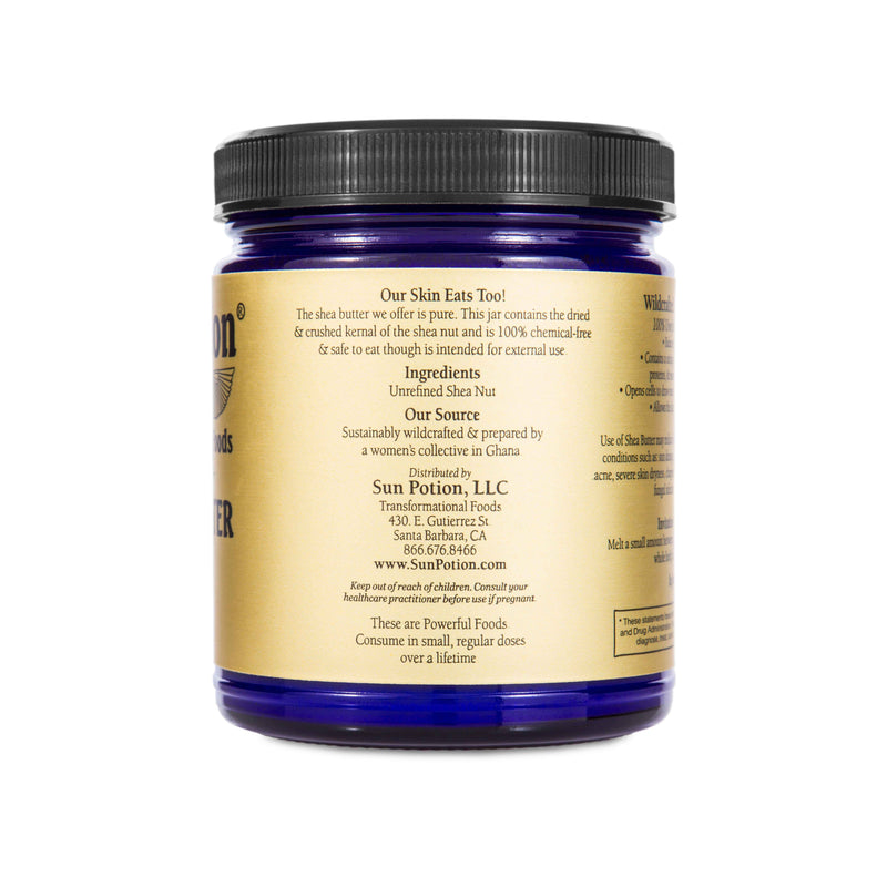 Sun Potion Shea Butter (Wildcrafted) Adaptogen Dark Slate Gray 222g Jar,Standard + Travel Pair