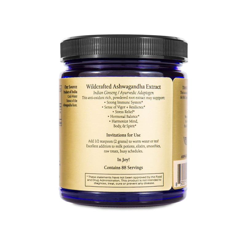 Sun Potion Ashwagandha (Wildcrafted) Adaptogen Dark Slate Gray 111g Jar