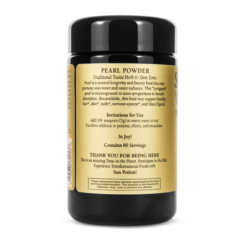 Sun Potion Pearl Powder (sustainable, freshwater) Adaptogen Black 80g Jar