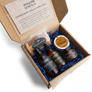 Appalachian Botanical Co. Complete Beard Care Kit Shaving & Grooming Gift Set White Smoke Gold / Driftwood Scent