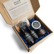 Appalachian Botanical Co. Complete Beard Care Kit Shaving & Grooming Gift Set White Smoke Silver / Original Scent