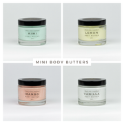 The Salt Cellar Mini Body Butter Light Gray Vanilla Body Butter,Mango Body Butter,Lemon Body Butter,Kiwi Body Butter,Lavender Body Butter