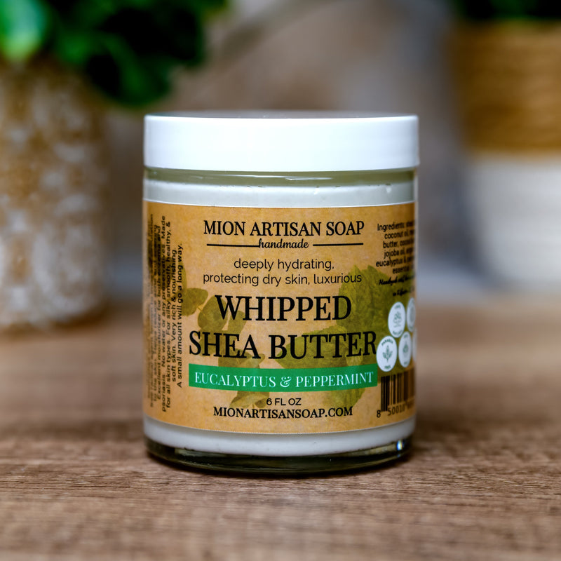 MION Artisan Soap Co. Whipped Shea Butter | Deeply Hydrating and Rejuvenating Dim Gray Eucalyptus & Peppermint