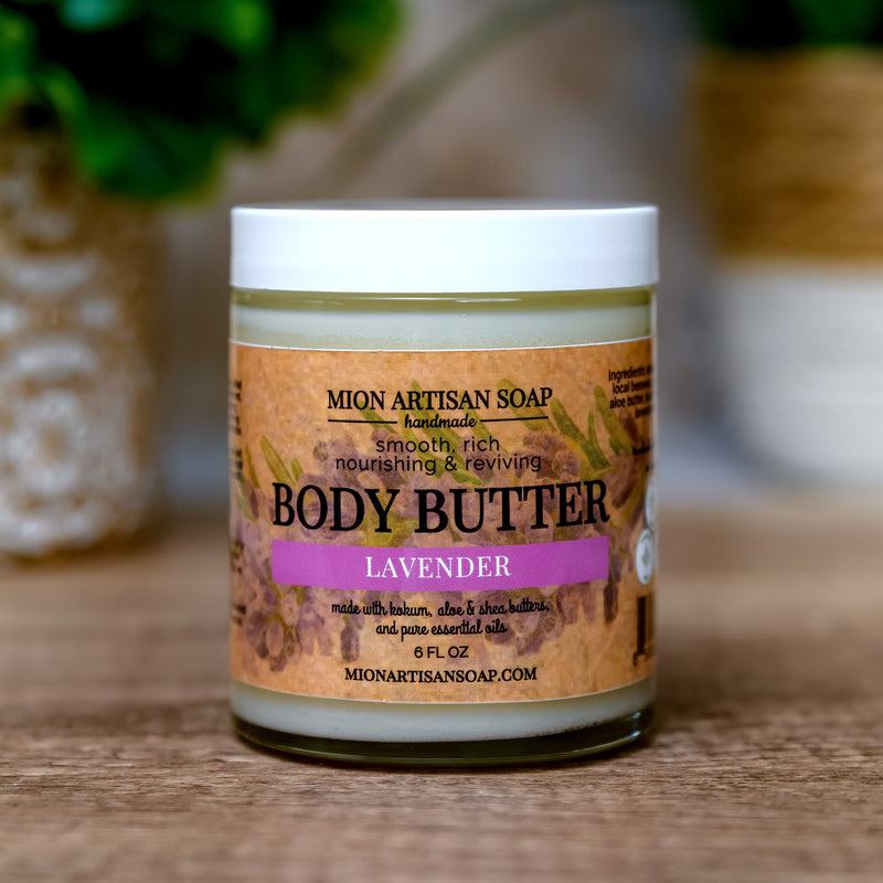MION Artisan Soap Co. Body Butter | High in Essential Vitamins and Fatty Acids Dim Gray Lavender