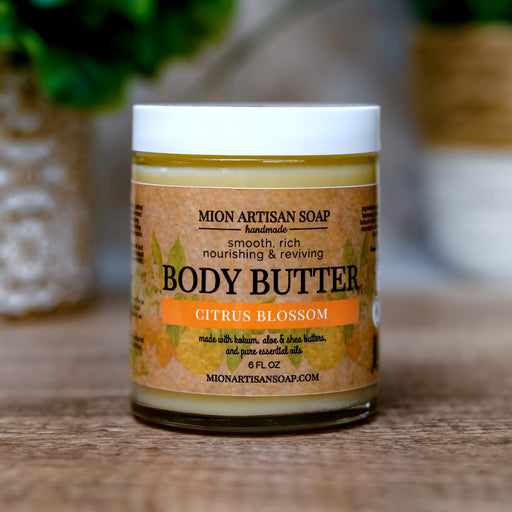 MION Artisan Soap Co. Body Butter - Citrus Blossom | High in Essential Vitamins and Fatty Acids Dim Gray