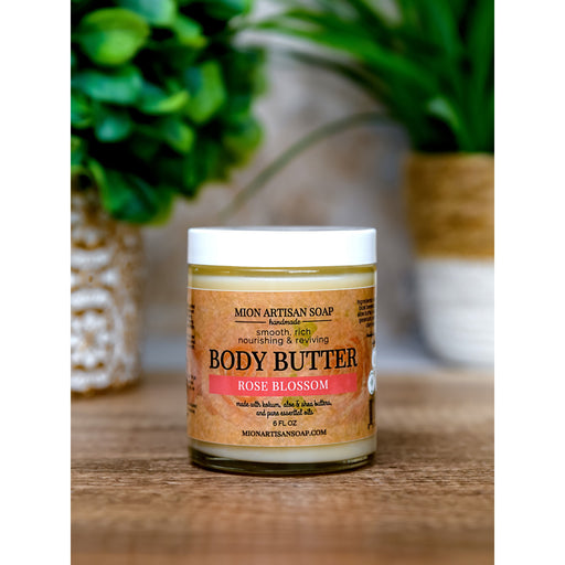 MION Artisan Soap Co. Body Butter - Rose Blossom | High in Essential Vitamins and Fatty Acids Dim Gray