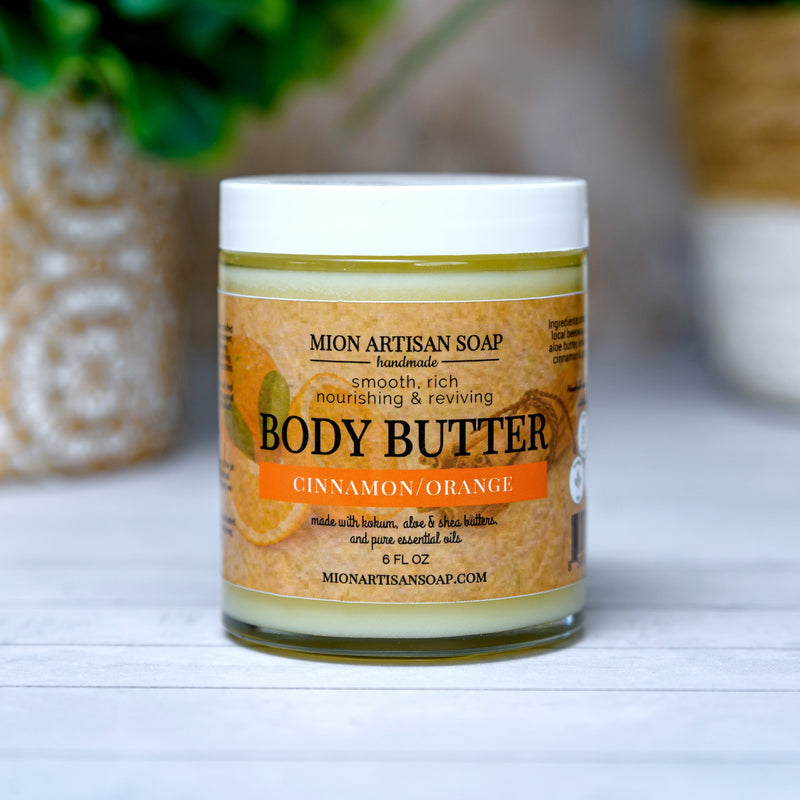 MION Artisan Soap Co. Body Butter | High in Essential Vitamins and Fatty Acids Lavender Cinnamon & Orange