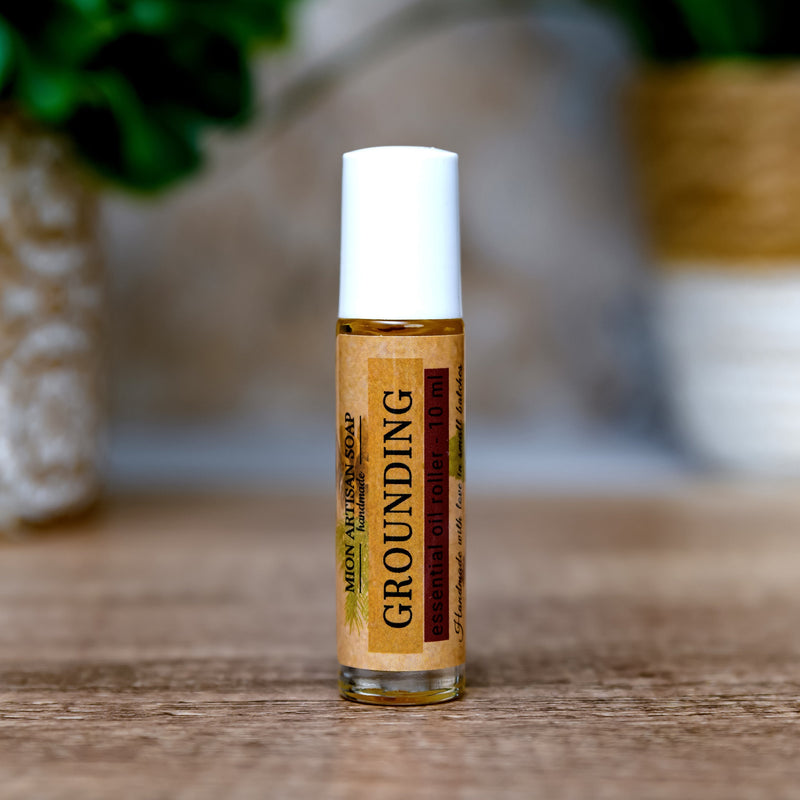 MION Artisan Soap Co. Essential Oil Roller Dim Gray Grounding