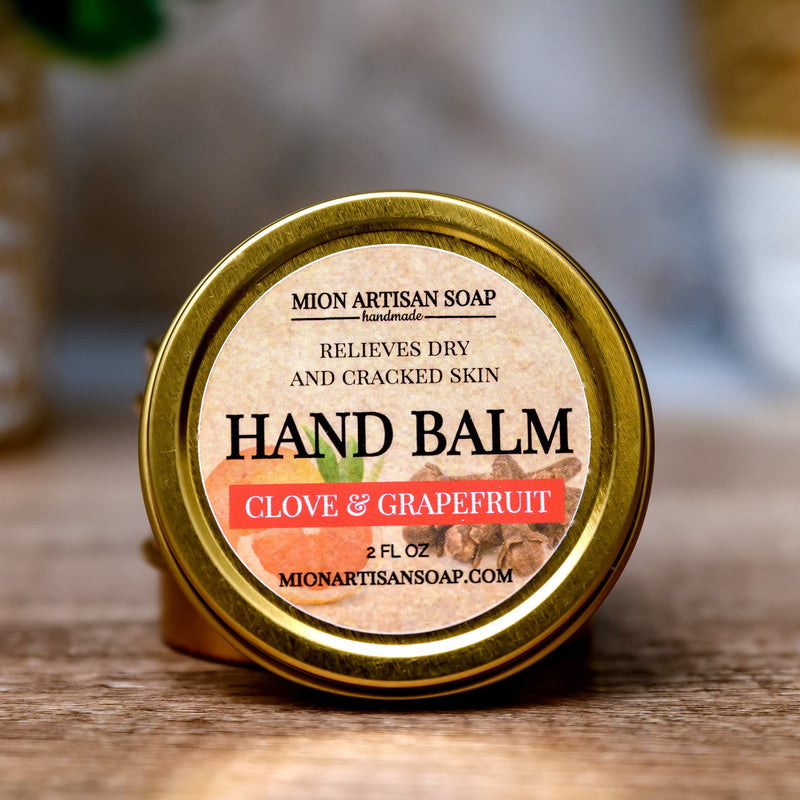 MION Artisan Soap Co. Hand Balm | Not Greasy, Antibacterial, Moisture-Locking Dim Gray Clove & Grapefruit