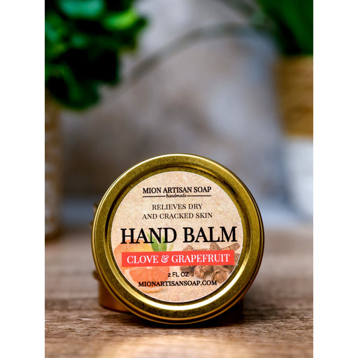 MION Artisan Soap Co. Hand Balm - Clove and Grapefruit | Not Greasy, Antibacterial, Moisture-Locking Black