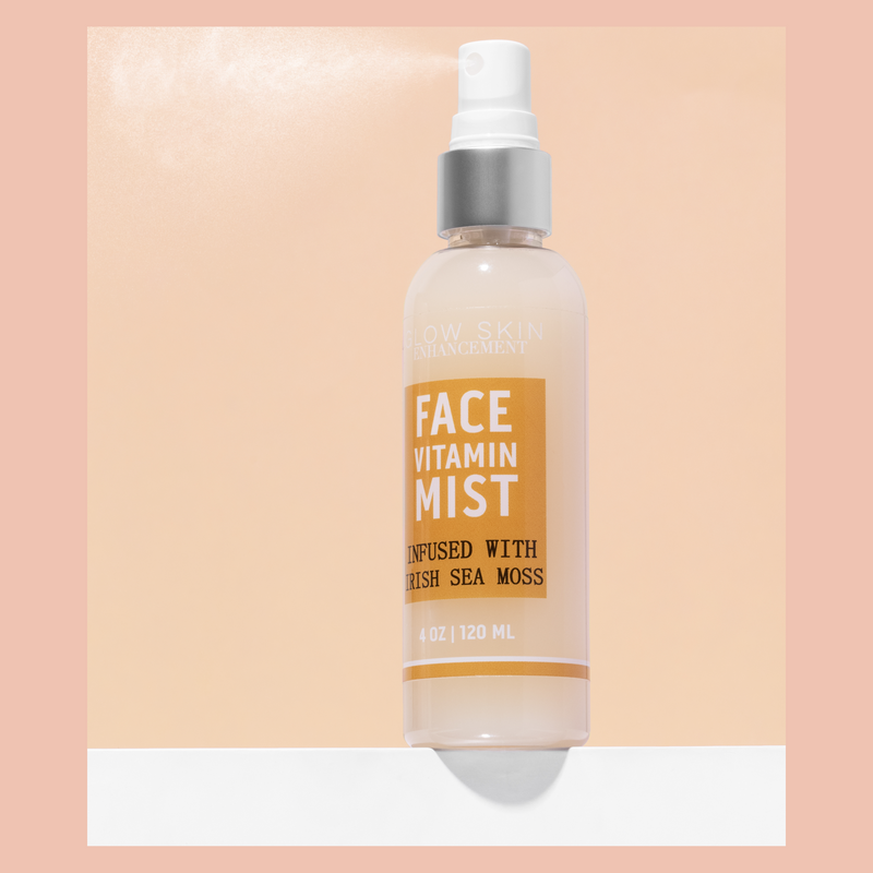 Glow Skin Enhancement Face Vitamin Sea Moss Toner Face Vitamin Mist Peach Puff