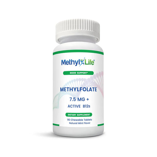 Methyl Life L-Methylfolate 7.5 mg Tablets, 90 Count Vitamins & Supplements White Smoke