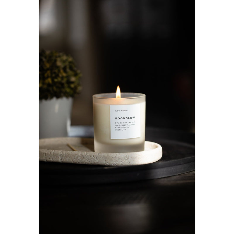 Slow North Moonglow - Signature Candle (Patchouli + Cinnamon + Black Pepper) Frosted Candles Black