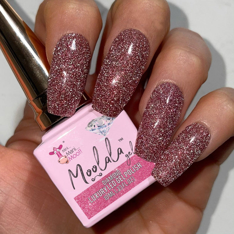 minimanimoo Moolala™ Diamond Luxury Gel Polish - D03 Pink Sienna