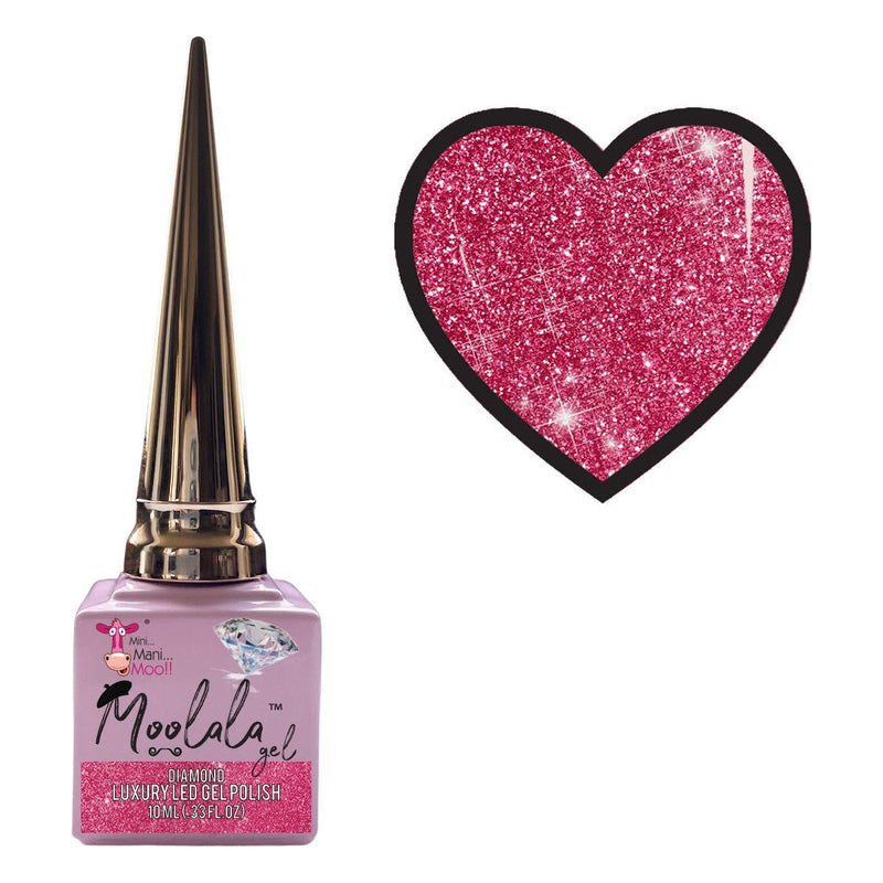 minimanimoo Moolala™ Diamond Luxury Gel Polish - D03 Pink Pale Violet Red