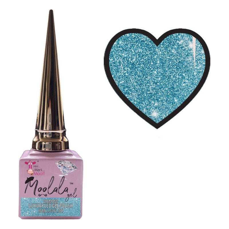 minimanimoo Moolala™ Diamond Luxury Gel Polish - D06 Sky Blue Slate Gray