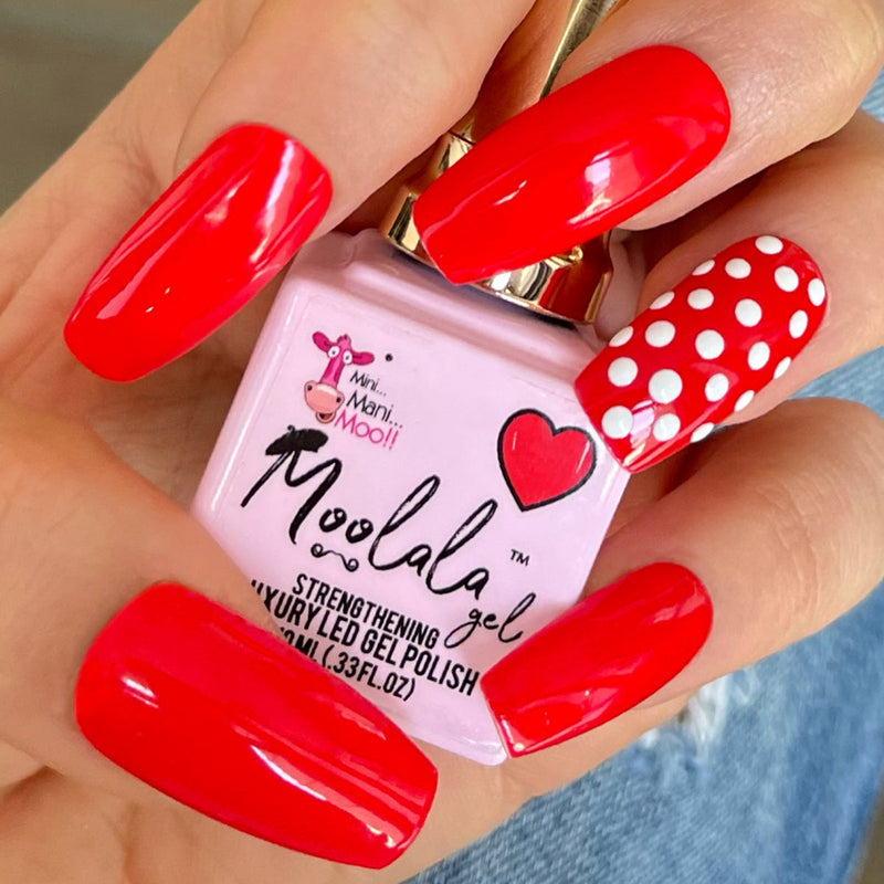 minimanimoo Moolala™ 2 Step Gel - #11 Pure Red Nail Polish Red