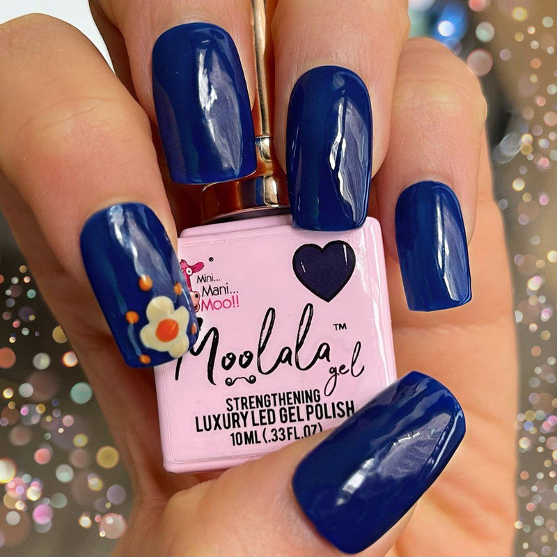 minimanimoo Moolala™ 2 Step Gel - #14 Deep Navy Nail Polish Rosy Brown