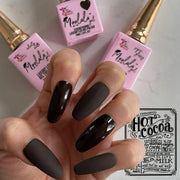 minimanimoo Moolala™ 2 Step Gel - #22 Cocoa Powder Nail Polish Rosy Brown
