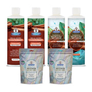 Garner's Garden 2 Pack Oral Care Package | Trio | H2O2 | Fluoride Free Packages White Smoke 2 x 16oz Regular Cinnamint Mouthwash & Oxy Pulling / 2 x 2oz Mother of Pearl Tooth Powder