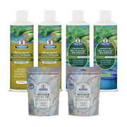 Garner's Garden 2 Pack Oral Care Package | Trio | H2O2 | Fluoride Free Packages White Smoke 2 x 16oz Regular Lemongrassmint Mouthwash & Oxy Pulling / 2 x 2oz Mother of Pearl Tooth Powder