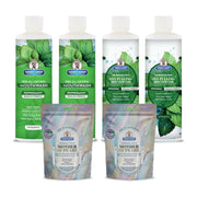 Garner's Garden 2 Pack Oral Care Package | Trio | H2O2 | Fluoride Free Packages White Smoke 2 x 16oz Regular Peppermint Mouthwash & Oxy Pulling / 2 x 2oz Mother of Pearl Tooth Powder