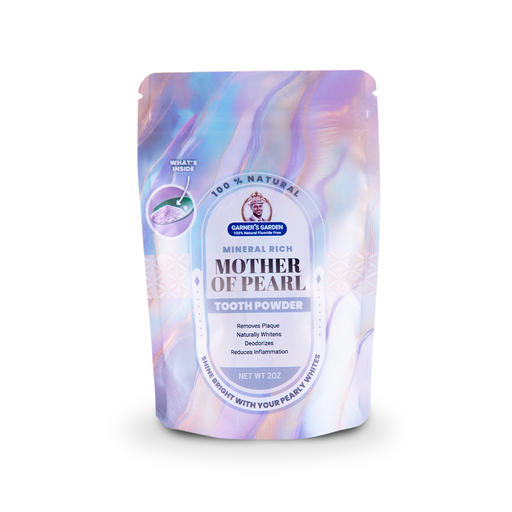 Garner's Garden Mother of Pearl Tooth Powder | Fluoride Free | 100% Natural Oral Care Lavender Mother of Pearl Tooth Powder Adults / 2oz